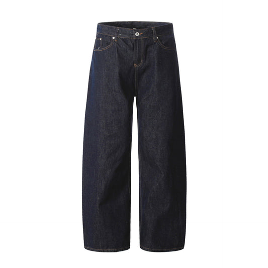 11KN American-Style Blue Wide-Leg Jeans